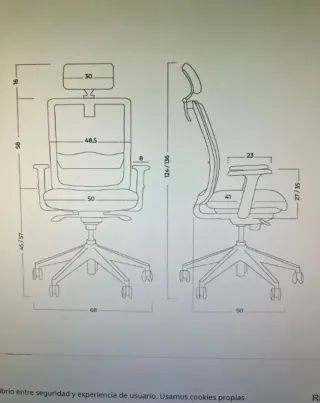 Silla de escritorio ergonómica gris