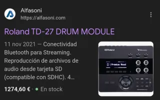 Módulo Roland TD-27 Nuevo