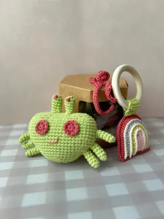 Cajita regalo bebé crochet