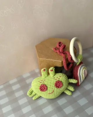 Cajita regalo bebé crochet