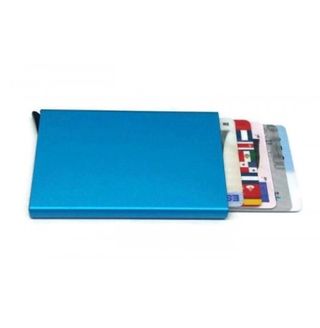 Tarjetero automático metálico