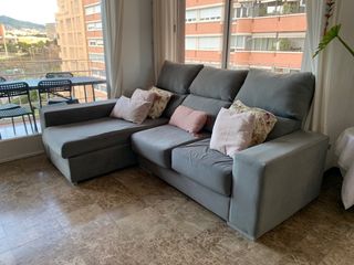 Sofá Chaise Longue Gris