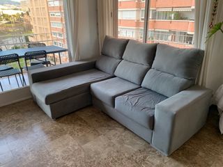 Sofá Chaise Longue Gris