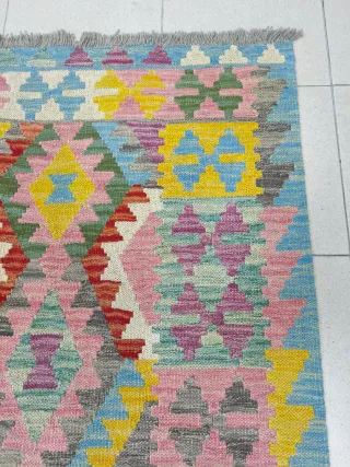 Tappeto Kilim Afghano 301x78 cm