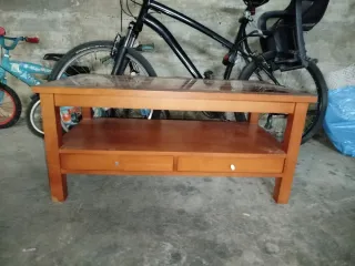 Mesa de centro madera y cristal