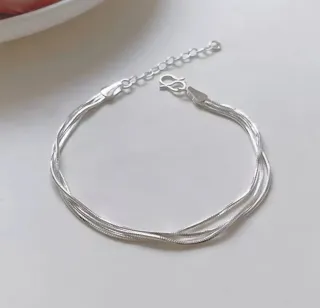 Pulsera de plata trenzada