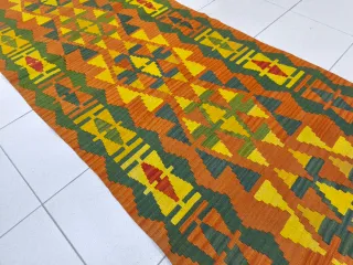 Tappeto Kilim turco 288x78 cm