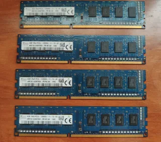 Lote 4x Módulos RAM 4GB PC3L