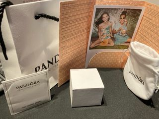 Anillo Pandora Corazones Halo Plata Rosa talla 52