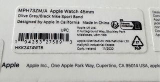 Correa Apple Watch Nike Sport Band 45mm Original