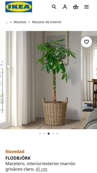 Macetero mimbre grande nuevo