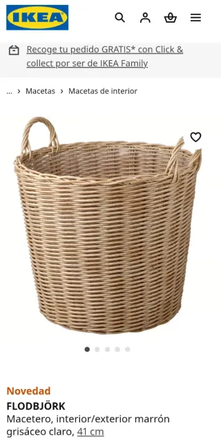 Macetero mimbre grande nuevo