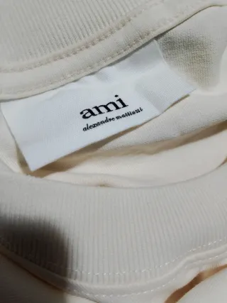 Camiseta Ami Paris Blanca Logo Corazón
