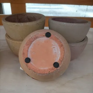 Set 6 Vasi Ciotole Terracotta Diametro 12cm