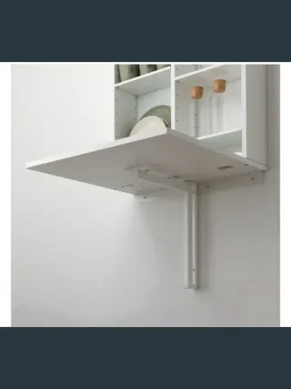 Mesita plegable de pared con almacenaje