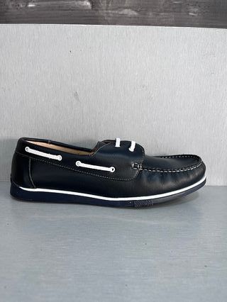 Zapatos náuticos piel talla 42-44 azul marino