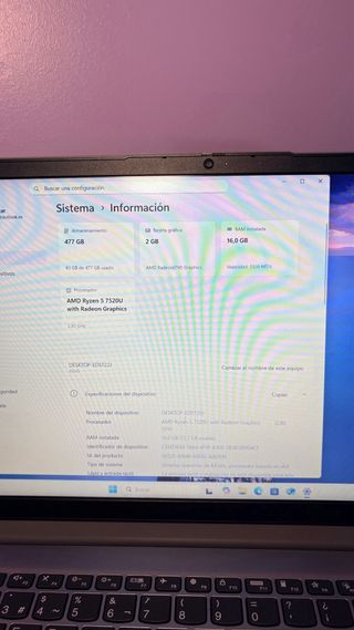 Portátil Lenovo Gris/Plateado