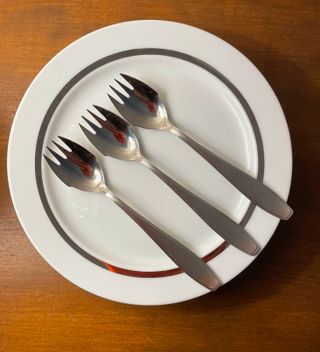 Set 6 Forchettine Acciaio Dessert