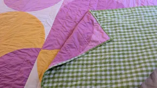 Colcha patchwork hecha a mano