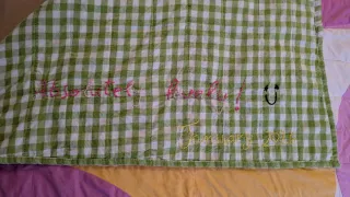 Colcha patchwork hecha a mano