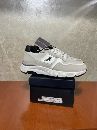 Sneakers Quattropassi Uomo Grigio Bianco 42 Nuove