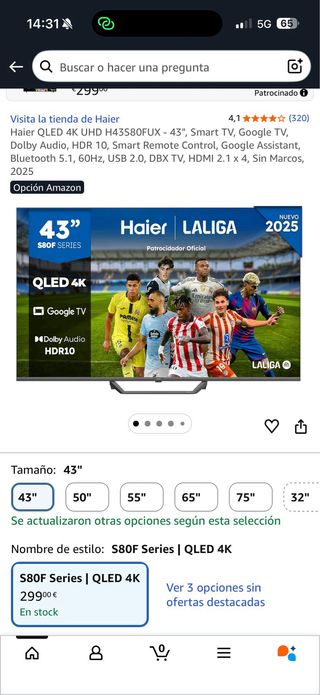 Haier QLED 43 Google TV
