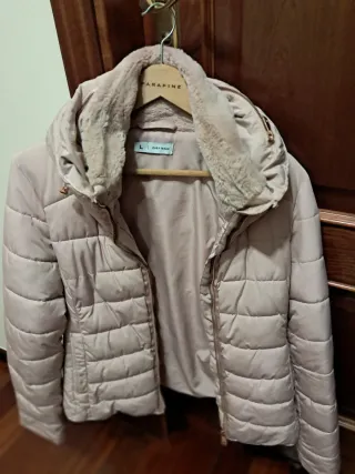 Plumífero rosa corto Easy Wear talla L