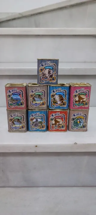 Lote 11 Latas de Café Vintage