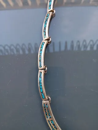 Collar Taxco Plata 925 Turquesa 82 gr.
