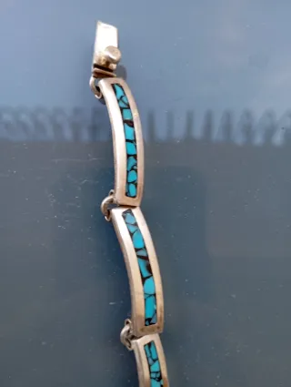 Collar Taxco Plata 925 Turquesa 82 gr.