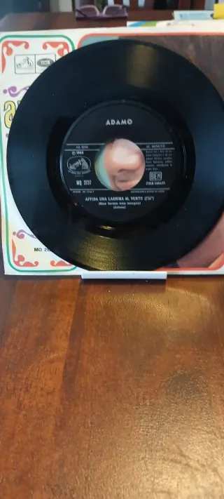 Vinile 45 giri Adamo Affida una lacrima al vento