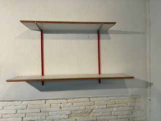 Estantería de pared madera y metal