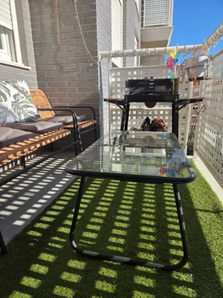 Conjunto Terraza Ratán y Cristal