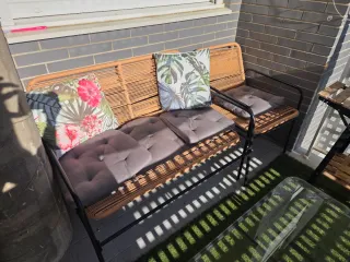 Conjunto Terraza Ratán y Cristal