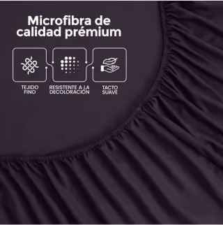 Sábana Bajera Morada 180x200cm