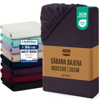 Sábana Bajera Morada 180x200cm
