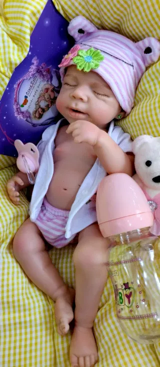 Bebé Reborn Silicona Completa 33-34 cm