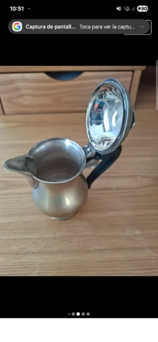 Set 5 Piezas Metal Plateado Té/Café Vintage