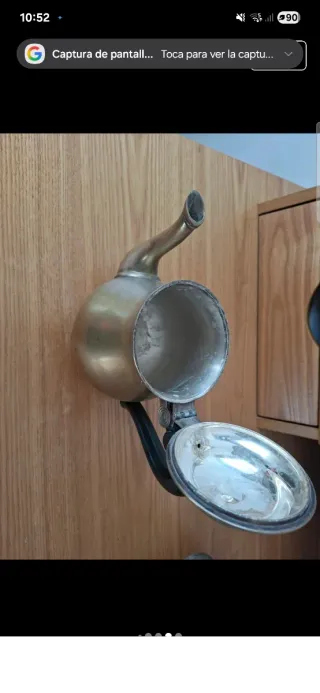 Set 5 Piezas Metal Plateado Té/Café Vintage