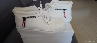 Botas blancas forradas