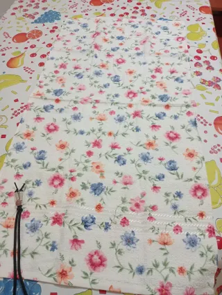 3 Toallas Lavabo Fio Textil Flores 96x50cm