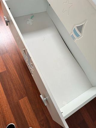 Cómoda infantil castillo azul y blanco