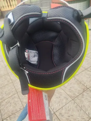 Casco Moto Jet Amarillo Neón