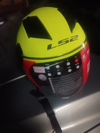 Casco Moto Jet Amarillo Neón