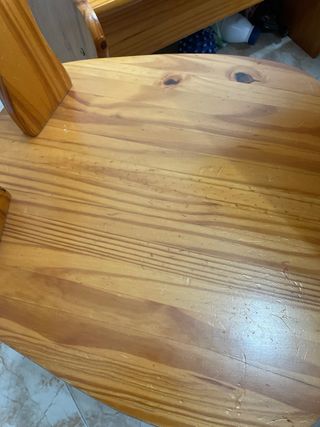 Mesa, 2 sillas y esquinero pino