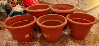 SET Jardineras de plástico bandeja macetas y spray