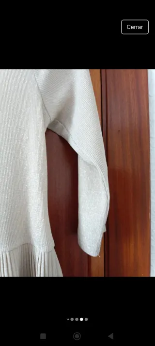 Vestido largo Mango beige