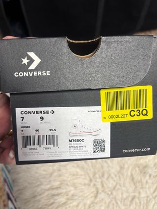 Converse All Star Hi Blancas Talla 40