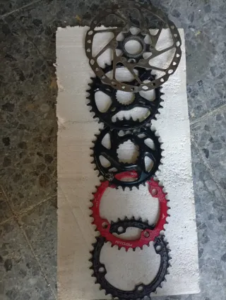 Transmisión bicicleta platos y disco