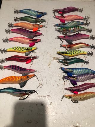 Lote señuelos pesca calamar
